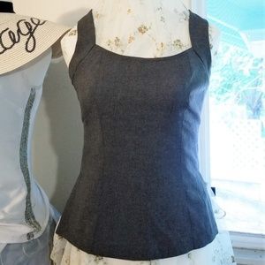 Vintage Forever 21 Grey Round Neck Vest Top ~ S M